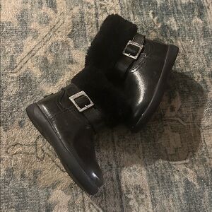 UGG Gemma Patent Leather Black Boots